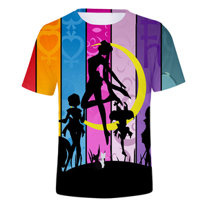 Camiseta Ecológica <span class=keywords><strong>de</strong></span> Talla Grande con Estampado 3D <span class=keywords><strong>de</strong></span> <span class=keywords><strong>Sailor</strong></span> <span class=keywords><strong>Moon</strong></span>, Camiseta <span class=keywords><strong>de</strong></span> Manga Corta Informal para Hombre, Camiseta Personalizada con Estampado - Product Image 5