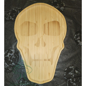 Planche à charcuterie amusante, <span class=keywords><strong>plateau</strong></span> à fromages pour apéritif, planche à découper d'Halloween avec motif squelette effrayant, <span class=keywords><strong>plateau</strong></span> de service en bambou - Product Image 2