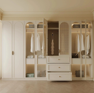 Muebles de dormitorio modernos de estilo crema francés, armario plegable independiente duradero para apartamento, hogar, Hotel, comedor, uso - Product Image 1
