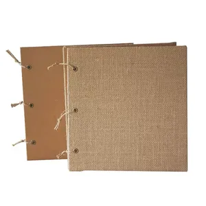 DIY Luxury Linen Photo Album with linen rope DIY binding method 101-200 photos Book for Wedding Support batch customization