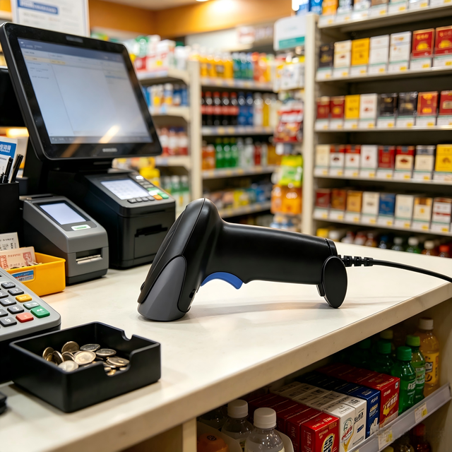 DiligenCe Supermarket & Warehouse Desktop Hand-Free Omnidirectional 1D/2D QR Code USB Barcode Scanner in Stock
