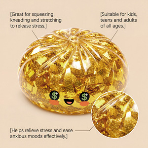H58 Maltose Feuille d'or Chignon cuit <span class=keywords><strong>à</strong></span> la vapeur Squishy Fun Réaliste Chignon cuit <span class=keywords><strong>à</strong></span> la vapeur Design mignon Doux au toucher Délicieusement rebondissant - Product Image 2