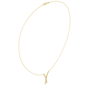 Collier Lariat Haut de Gamme Designer avec Diamants Pavés Entrecroisés en X, Bijou Personnalisé, Cadeau pour Femme au Meilleur Prix - Product Image 1