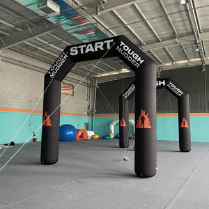 Gapura Inflatable PVC Anti Bocor untuk Start Finish, Inflatable Iklan dengan Pencetakan Logo Kustom untuk Lomba Marathon - Product Image 1