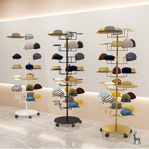 Moderno Exhibidor Comercial Grande de Metal para Sombreros, Soporte para Almacenamiento de Pelucas o Sombreros, para Múltiples <span class=keywords><strong>Gorras</strong></span> y Gorros de Béisbol - Product Image 1