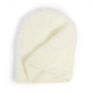 Fluffy ấm Faux Giả chồn Mohair Acrylic len đan đảo ngược Beanie <span class=keywords><strong>Hat</strong></span> Slouchy Chunky lông Beanie mũ dệt kim - Product Image 3
