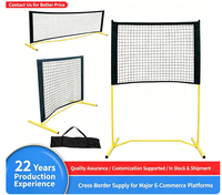Mini filet de pickleball réglable de 4 pieds pour entraînement, cadre en maille pour pickleball d'intérieur/extérieur