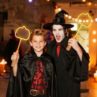 Baguette Magique Lumineuse LED en Plastique pour Halloween, Cadeaux de Fée Princesse, Décoration de Fête Néon, Fournitures pour Événements et Clubs, Vente en Gros