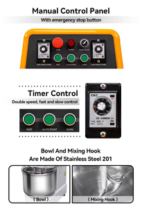 Máy trộn bột bánh mì, bánh ngọt điện đứng hai tốc độ LEMON MECH 10L 20L 30L 40L 50L 60L - Product Image 3