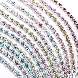 High Quality Magnetic Stainless Steel <b>Crystal</b> Colorful Natural Stone <b>Bracelet</b> for Women - Product Image 3