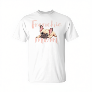 Camiseta Frenchie Mom Dog con diseño de cachorro lindo, color blanco, unisex, talla para adultos - Product Image 2