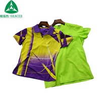 T-shirt de sport à manches courtes pour homme, été, vêtements d'occasion, polyester/coton, MOQ 45 kg