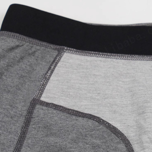 Label privé Boxer slip gris longue jambe Sport Gym Fitness double poche coton hommes caleçons et boxeurs pour hommes de haute qualité - Product Image 4