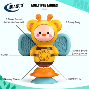 Enfants animaux <span class=keywords><strong>jouets</strong></span> rotatifs Spin bébé jeu <span class=keywords><strong>ventouse</strong></span> <span class=keywords><strong>jouets</strong></span> bébé filature jouet avec lumière et musique - Product Image 2