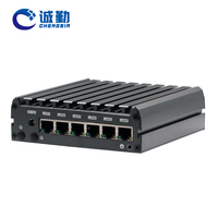 Directo de fábrica Fanless Nano Mini PC J1900 6 * i226 LAN 8GB Ram Industrial Gateway Firewall Mini PC para Cloud Terminal