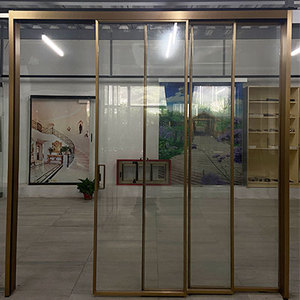 Xterior-<span class=keywords><strong>puerta</strong></span> corredera de vidrio templado de aluminio, marco estrecho, telescopio interior - Product Image 1