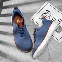 Chaussures décontractées d'été pour hommes, style pieds nus, à enfiler, à bout épais, coupe extra large, avec empeigne haute et tige en maille pour pieds larges