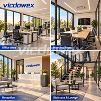 VICDOWEX Bâtiment Modulaire Conteneurisé Personnalisé à Montage Rapide avec Design Contemporain pour Bureau de Chantier, Hébergement du Personnel et Camps de Travail