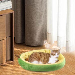 Dog Bed <b>Cat</b> Nest All-Season Pet Bed & <b>Mat</b> Flannel Material Removable Washable Pear-Shaped - Product Image 2
