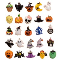 Pendentifs en résine pour Halloween, accessoires pour la fête des défunts, citrouille, pendentifs fantômes DIY, ensemble de décoration pour la fête des défunts