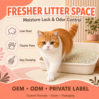 Litière pour chat de qualité supérieure à base de tofu et de manioc, faible teneur en poussière, contrôle des odeurs, nettoyage facile, vente en gros pour les animaleries et les distributeurs