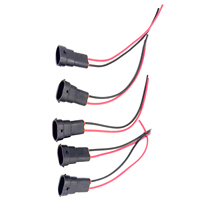 Autres accessoires d'éclairage de voiture H1 H7 H11 9005 9006 Connecteur mâle et femelle avec fil pour adaptateur d'ampoule de voiture Faisceau de câblage
