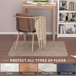 Tapete Transparente de PVC de Alta Calidad para Silla de Oficina, Duradero, Lavable, Antideslizante, Protector Reversible para Pisos de Madera Dura, para el Hogar - Product Image 2