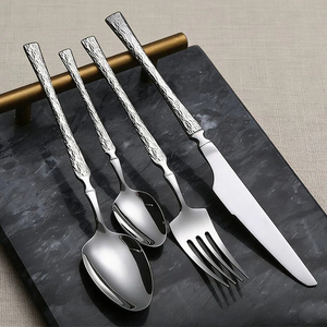 Stainless steel knife fork spoon five piece set waist Western tableware steak knife fork pasta fork dessert spoon cutlery set - Product Image 3