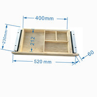 Tiroirs en bambou sous table, boîtes de rangement compartimentées, meubles de salle à manger écologiques, design moderne, durables et faciles à nettoyer