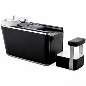 High End Internet Celebrity Hair Salon Hair Wash <b>Bed</b> Hair Salon Fashionable and Simple Ceramic Semi Lying Flushing <b>Bed</b> - Product Image 6