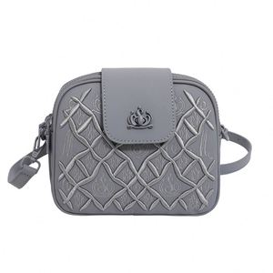Sac bandoulière réglable en PU de haute qualité, modèle 2025, pour femmes. Motif géométrique tendance, fermeture éclair portable avec rivets - Product Image 3