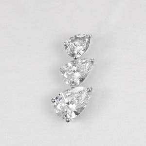 Collier pendentif classique en or blanc massif 14 carats avec moissanite ronde brillante de 0,74 ct |   Moissanite ronde taille brillant certifiée IGI - Product Image 5