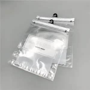 Clothing Packaging Custom Resealable Zipper Plastic Underwear Swimming Packaging Mylar Bags White Clear Window