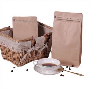 50 Bolsas de Café con Válvula (16 oz, 1 lb) de Papel, Tipo Stand Up, Resellables, con Ventilación, para Almacenamiento de Alimentos, con Cierre Lateral (Kraft) - Product Image 1