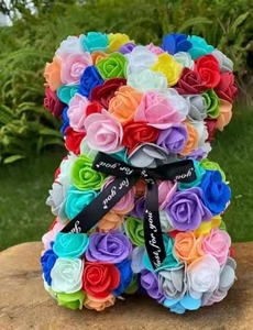Osos de Rosas de 25 cm con Luz y Corazón, Regalo para el Día de la Madre, Osos de Rosas de Espuma - Product Image 2