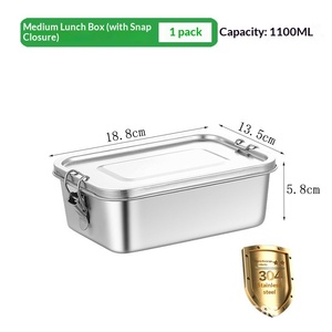 Vente en gros de boîtes à lunch en acier inoxydable 304, boîtes à lunch hermétiques et boîtes à pique-nique de qualité alimentaire pour l'extérieur - Product Image 6