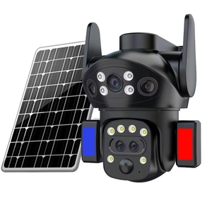 リアル3レンズインテリジェントソーラーエネルギーアラームドームカメラ4GソーラーカメラV380PRO屋外ソーラー10xズームカメラ - Product Image 1