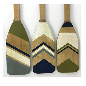 Decoración de Pared de <span class=keywords><strong>Remos</strong></span> de Barco de Madera y Cuerda, Juego de 3, Decoración de Pared de Madera, Gran Oferta - Product Image 2