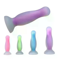 Plug anal phosphorescent en silicone liquide souple, masseur de prostate pour entraînement anal, jouet sexuel, dilatateur anal pour plaisir et pénétration
