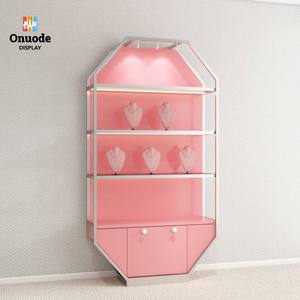 Vitrina de Exhibición de Joyería de Acero Inoxidable, Mueble de Joyería de Vidrio de Lujo Personalizado para Tiendas Minoristas, Diseño de Mostrador para Centros Comerciales - Product Image 3