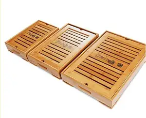 different size bamboo Chinese traditional gongfu tea set Bamboo natural tea ware tea tray