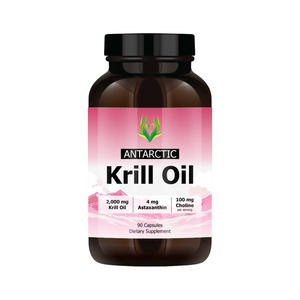 Cápsulas de Astaxantina de Fábrica, Suplemento Omega 3, EPA DHA, Apoyo a la Función Cerebral, Cápsulas de Aceite de Krill Antártico Premium - Product Image 1