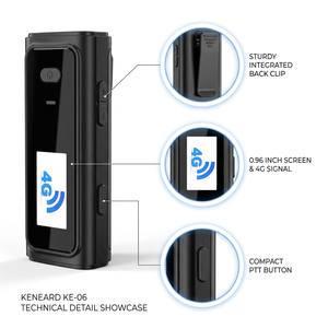 Radio PoC 4G de 39g, Ultraligero, Diseño Mini con Clip, Batería de 800mAh, Pantalla a Color, para Hoteles y Servicios, KENEARD KE-06 - Product Image 3
