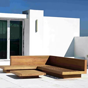 Juego de Muebles de Jardín de Teca de Lujo, Muebles de Patio para Villa, Sofá Moderno de Lujo para Resort y Hotel - Product Image 1