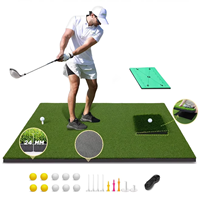 Top-Rated Portable Tri-Turf <strong>Golf</strong> Hitting Mat Real Feel Indoor/Outdoor Practice Net <strong>Swing</strong> Path Markers for Irons for Home Garage