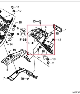 Motorrad-Hinterkotflügelhalterung für HONDA CB500F CBR500R - Product Image 6