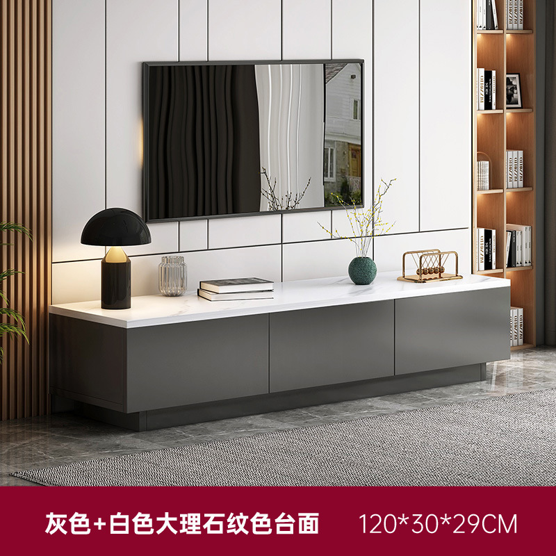 Trois tiroirs-gris et blanc-120 cm