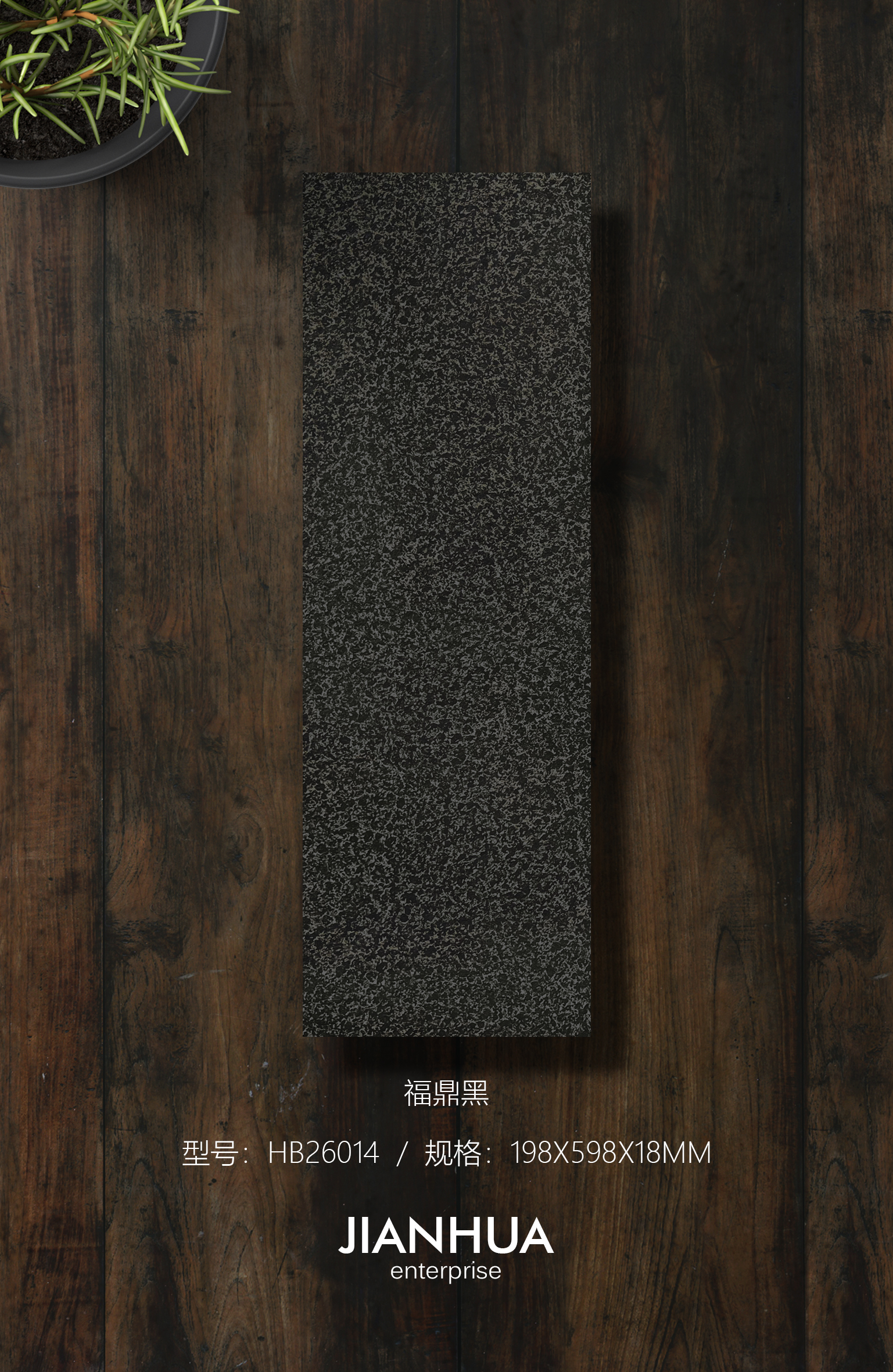 NOIR PROFOND-200x600x18mm