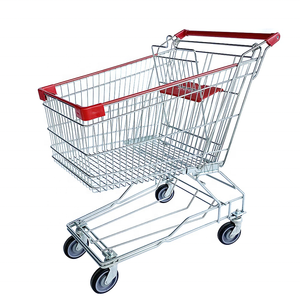 <span class=keywords><strong>Carrito</strong></span> de Compras Económico de Acero de Alta Calidad con Cuatro Ruedas, Malla, Bloqueo con Moneda y Asiento para Bebé - Product Image 3