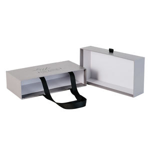 Boîte cadeau personnalisée avec tiroir, emballage en carton rigide, ruban, poignée de transport portable pour cosmétiques, parfums, emballage de luxe - Product Image 3